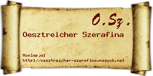 Oesztreicher Szerafina névjegykártya